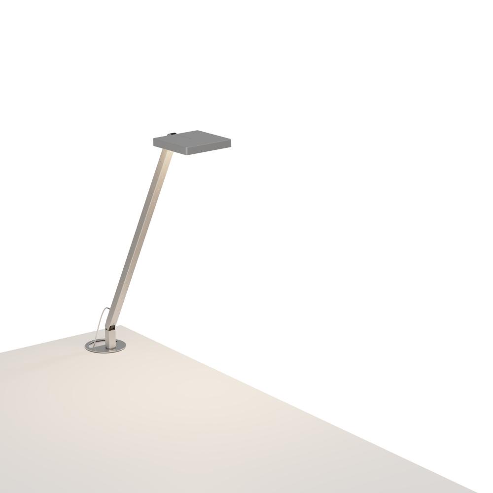 Foccacia Solo Desk Lamp (Silver) with Grommet Mount